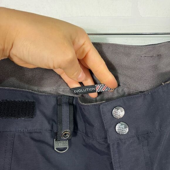 Bonfire Mens Snowboarding Pants Size L Black Cargo Zip Pockets - Picture 9 of 16